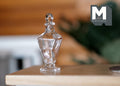 1:12 Scale Miniature Clear Glass Apothecary Jar with Lid, Footed, 1 inch tall, DIY Dollhouse Supply (A9)