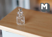 1:12 Dollhouse Miniature Small Clear Glass Bottle with Lid L style F013