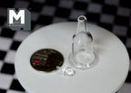 Carafe miniature en verre transparent à l'échelle 1:12 avec bouchon, 4,4 cm de hauteur, accessoire pour maison de poupée DIY (A6)