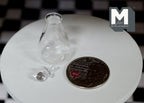 1:12 Scale Miniature Clear Glass Conical Flask with Stopper, 1-3/8 inch tall, DIY Dollhouse Supply (A8)