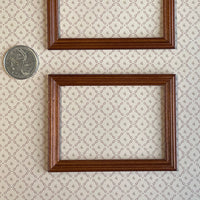 Miniature Walnut Rectangular Picture Frame Set of 2 - A088