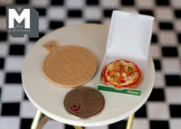 1:12 Dollhouse Miniature Pizza on Board with Box E075