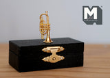 1:12 Dollhouse miniature Brass Pocket Trumpet / brass musical instrument C060