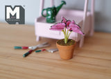 Dollhouse Supplies potted plants dolls house decoration living room 1 12th scale miniature - F087