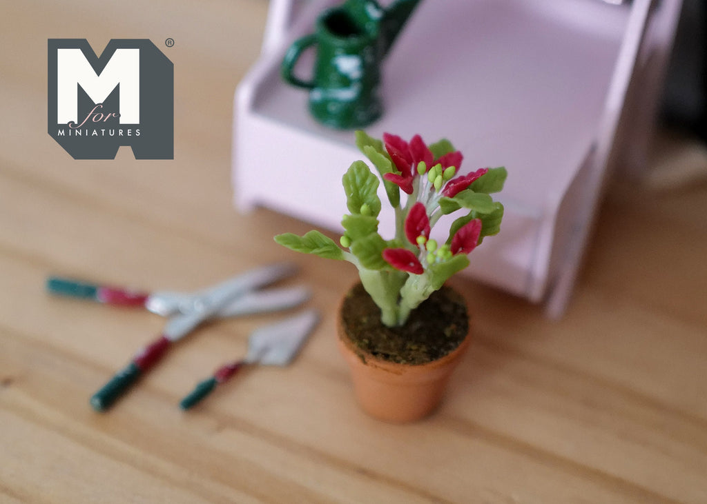 Dollhouse potted plants dolls house decoration living room 1 12th scale miniature - H030