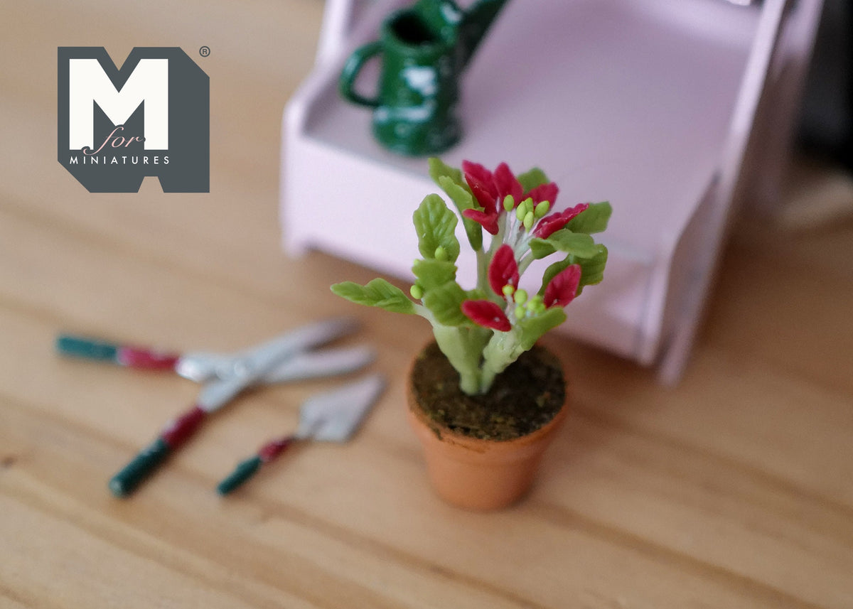 Dollhouse potted plants dolls house decoration living room 1 12th scale miniature - H030