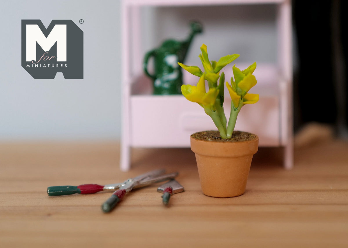 Dollhouse Supplies potted plants dolls house decoration living room 1 12th scale miniature - H030