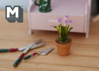 Miniatura in scala 1:12 tulipani in vaso, vaso in terracotta, altezza 1-1/4 inch, accessori fai da te per casa delle bambole (rosa)