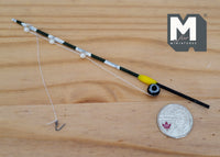 1:12 Dollhouse miniature Fishing pole fish rod - E074