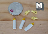 Miniature Feeding Set , Dollhouse Nursing Feeding Bottle, 1:12 Scale Dollhouse Miniature Pacifiers - G064