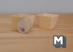 1:12 Scale Miniature Unpainted Wood Square Planter Box, Tapered, Set of 2, 7/8 inch tall, DIY Dollhouse Supply (large)