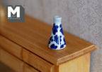 Dollhouse Supplies Miniature Ceramic Vase 1:12 Scale Garden Accessories Flower Planter Pot (blue) - B088