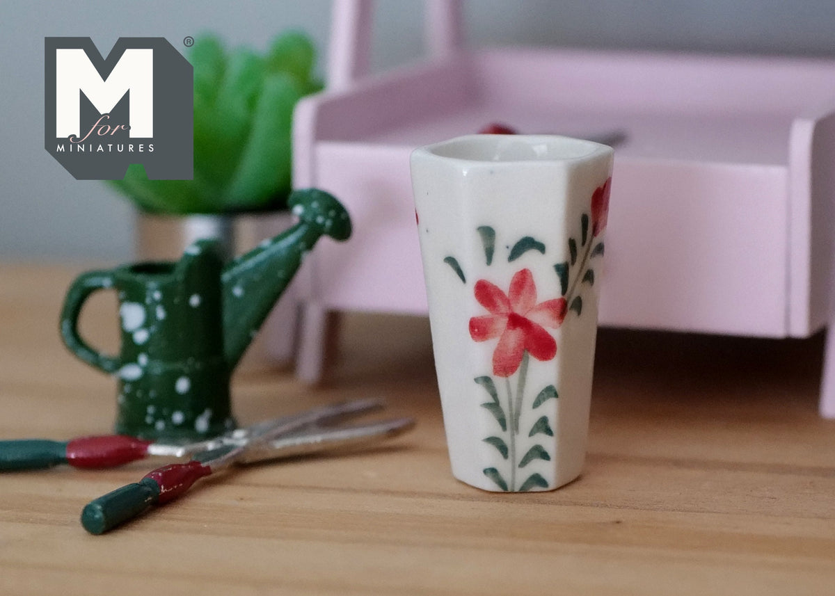 1:12 Dollhouse Supplies Miniature Ceramic Flower Vase - B071