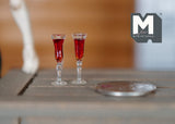 1:12 Dollhouse Miniature wine set of 2 - E085