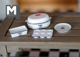 1:12 Dollhouse Supplies Miniature Roaster / Pan Set 5 Pcs E036