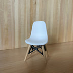 Miniature Chair 1:12 Scale Dollhouse Supplies Modern Dining Chair Lounge Chair Patio Chair 2-11/16 inch tall  (white) - H042