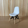 Miniature Chair 1:12 Scale Dollhouse Supplies Modern Dining Chair Lounge Chair Patio Chair 2-11/16 inch tall  (white) - H042