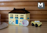 1:12 Dollhouse Supplies  decoration miniature wooden box with swing open top rectangular box - D072