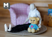 Dollhouse miniature Bear 4cm(H) x 3.3cm(L) - G026