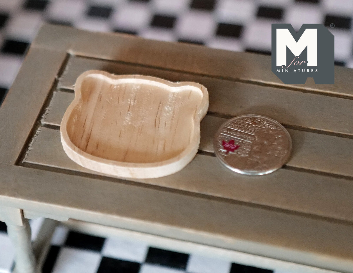1:12 Dollhouse Supplies Miniature unfinished, unpainted Wooden Tray - F065