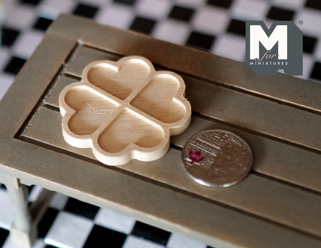 1:12 Dollhouse Supplies Miniature unfinished, unpainted Wooden Tray - F065