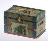 DIY Miniature Lithograph Trunk Kit Victorian Cat Paper Cover with Material and Instruction - J048