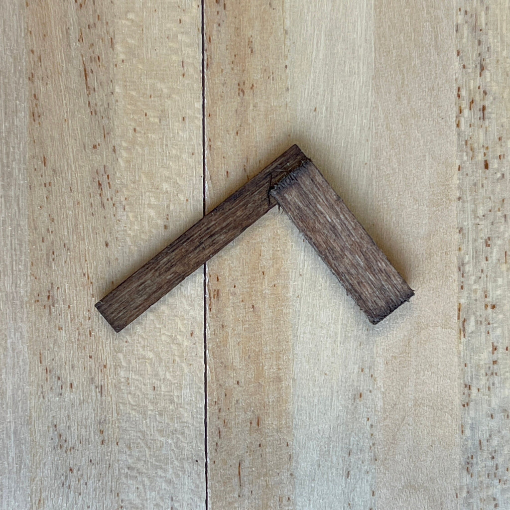 1:12 Scale Miniature Wood Try Square, 90 Degree Measuring Tool, 1 inch long, DIY Dollhouse Supply
