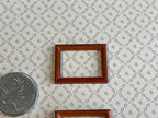 Cadres photo rectangulaires miniatures à l'échelle 1:12, lot de 2, 2,8 cm de large, fournitures pour maison de poupée DIY (acajou)