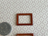 Miniature Mahogany Rectangular Picture Frame Set of 2 - A088