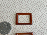 Miniature Mahogany Rectangular Picture Frame Set of 2 - H052