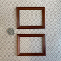 Miniature Walnut Rectangular Picture Frame Set of 2 - A088 H052