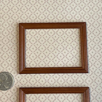 Miniature Walnut Rectangular Picture Frame Set of 2 - A088 H052