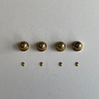 1:12 Scale Miniature Brass Dollhouse Door Knobs with Backplates, Set of 4, 1/4 inch dia.