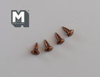 1/12スケール ミニチュア 銅製ドーム型キャビネットノブ 4個セット 直径約4.8mm、DIYドールハウス用素材 (B)