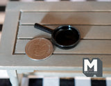 Dollhouse Supplies kitchen cooking pan doll house Ceramic cookware frying pan 1 12 scale miniature E036