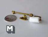 Dollhouse Bathroom Toilet Roll Holder Soap Dish and Towel Rod 1:12 Scale Set of 3 - F037