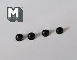 Dollhouse Miniature Cabinet Pulls Dresser Knobs Drawer Pulls Door Knobs Brass (Matte Black) 4 Piece Pack (N) - A049
