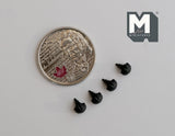 Dollhouse Miniature Cabinet Pulls Dresser Knobs Drawer Pulls Door Knobs Brass (Matte Black) 4 Piece Pack (F) A049