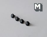 Dollhouse Miniature Cabinet Pulls Dresser Knobs Drawer Pulls Door Knobs Brass (Matte Black) 4 Piece Pack (D) A049