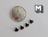 Dollhouse Miniature Cabinet Pulls Dresser Knobs Drawer Pulls Door Knobs Brass (Matte Black) 4 Piece Pack (0) A049