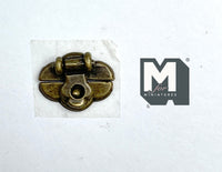 1:12 Dollhouse Miniature Metal Trunk Lock , Price per pair (top & bottom) (Brass) C050