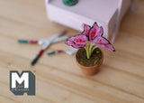 Dollhouse Supplies potted plants dolls house decoration living room 1 12th scale miniature - F087