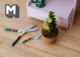 Dollhouse Supplies potted plants dolls house decoration living room 1 12th scale miniature - F084