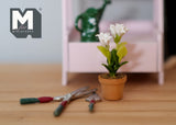 Dollhouse Supplies potted flower dolls house decoration living room 1 12th scale miniature - F084
