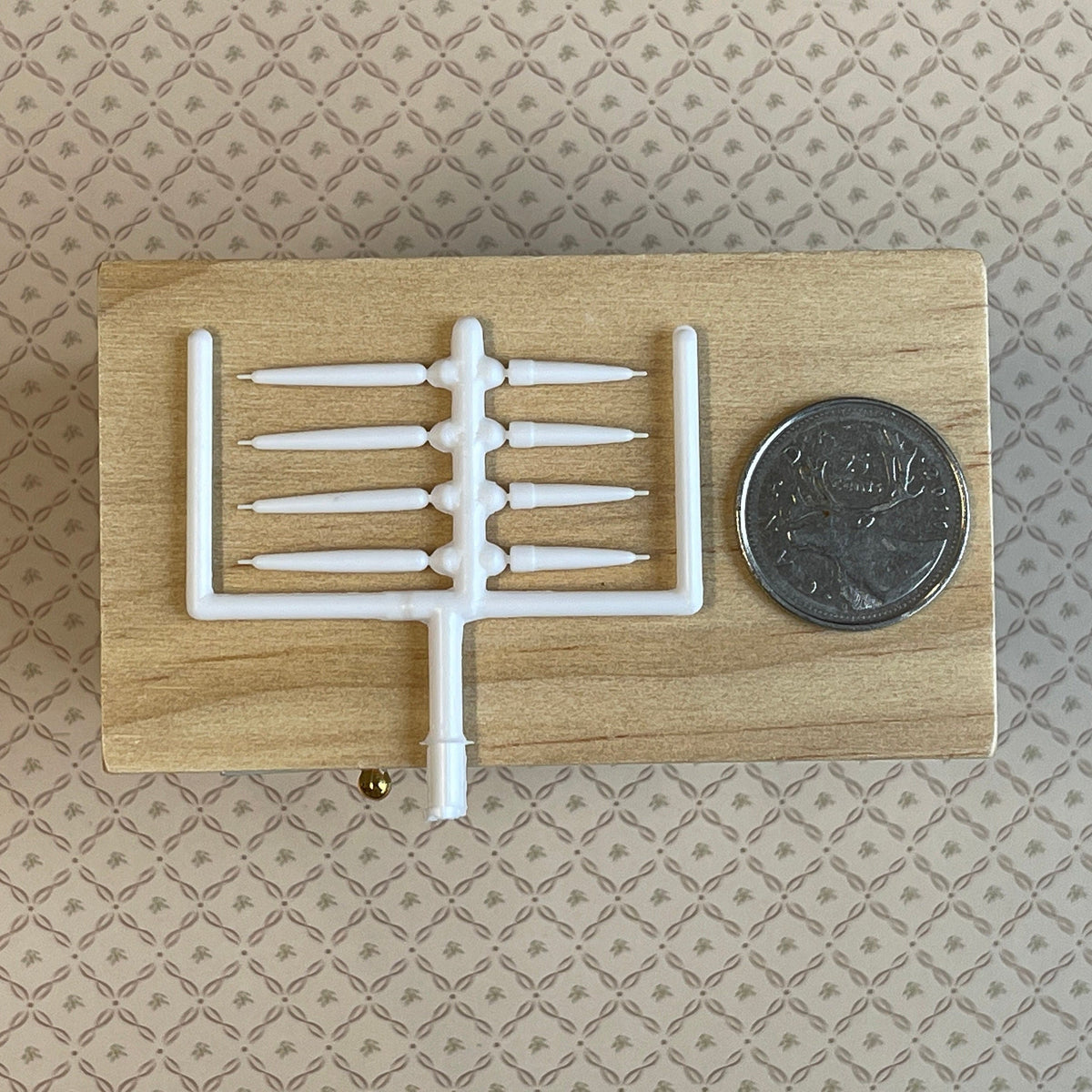1:12 Scale Miniature Taper Candles, Pack of 8, 4 Long and 4 Short, DIY Dollhouse Supply (white)