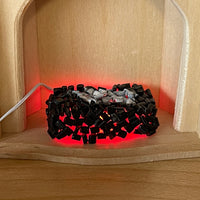 1:12 Miniature Glowing Embers , Miniature Bonfire , Glowing Embers in Fireplace