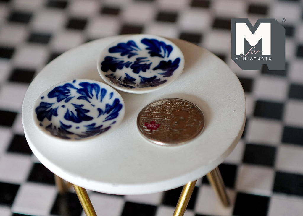 1:12 Dollhouse Supplies Miniature Plate set of 2 - A075