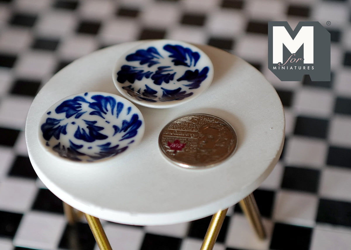 1:12 Dollhouse Supplies Miniature Plate set of 2 - A075