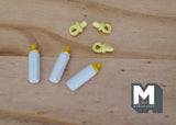 Miniature Feeding Set , Dollhouse Supplies Nursing Feeding Bottle, 1:12 Scale Dollhouse Supplies Miniature Pacifiers - G064