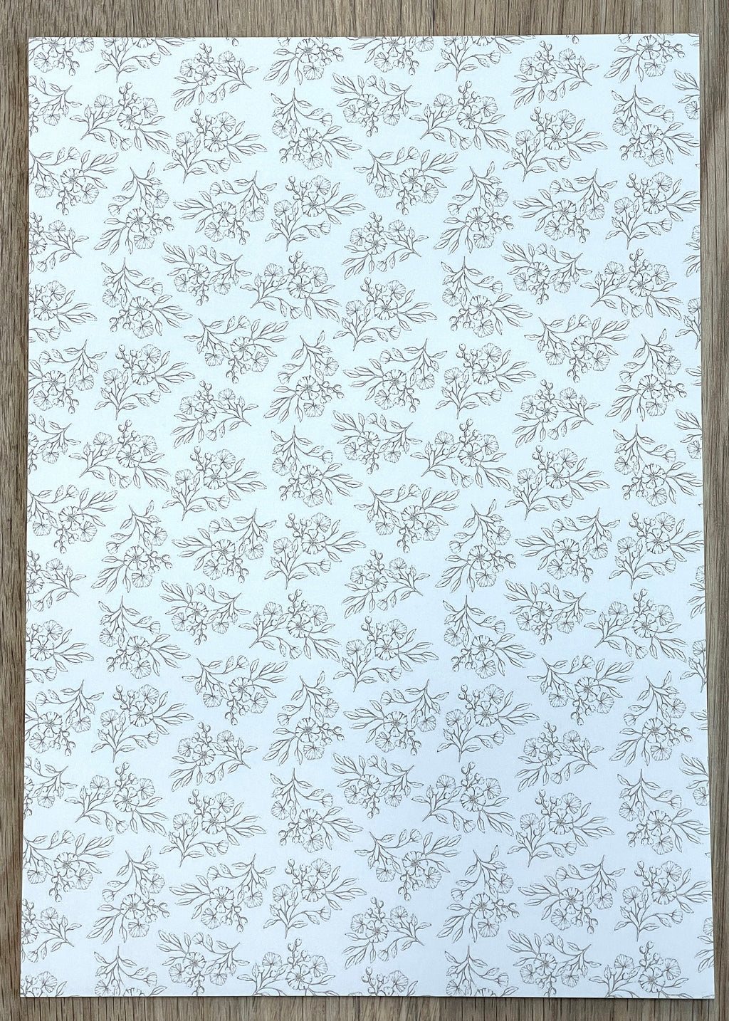 1:12 Miniature Flower Wallpaper Sticker , Dollhouse Supplies Flower Wallpaper Sticker , 8" x 11" - Z3